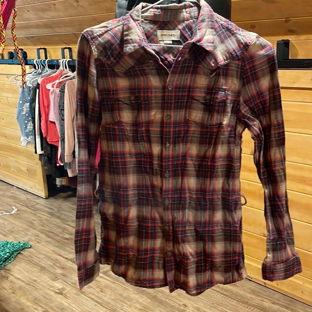 Diesel plaid long sleeve
